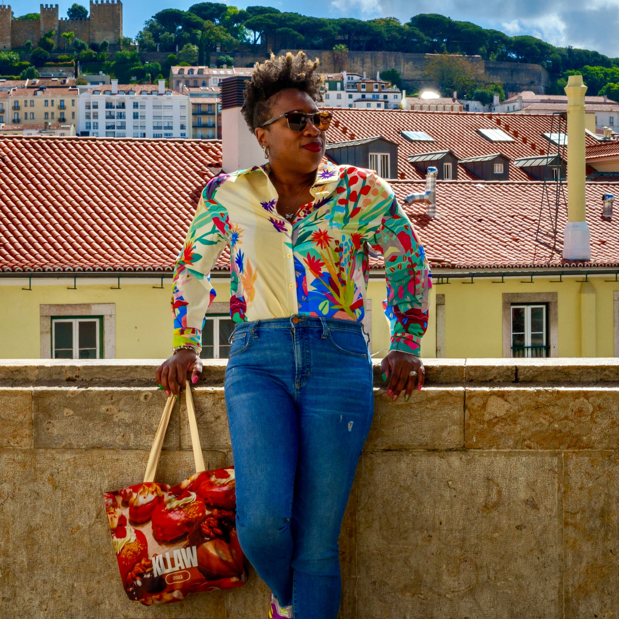 Donut canvas tote by MyFathersOldCamera - playful limited edition design