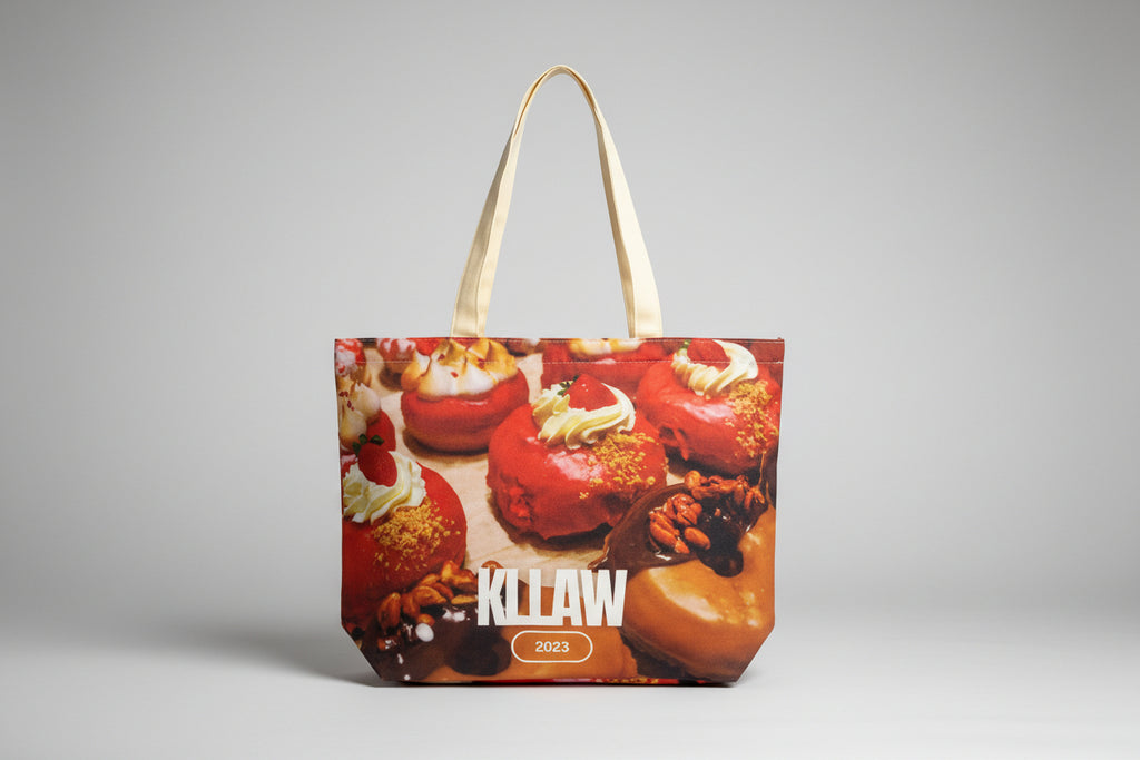 Donut canvas tote by MyFathersOldCamera - playful limited edition design