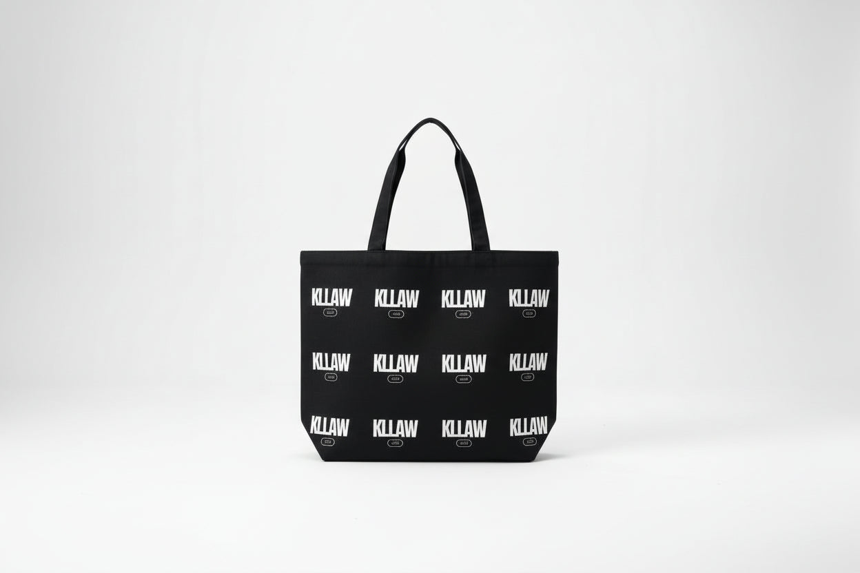 KLLAW Signature Small Canvas Tote with zipper closure