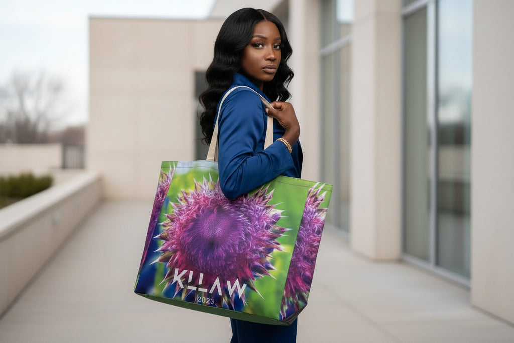 Floral ex-large canvas tote with botanical artwork by MyFathersOldCamera
